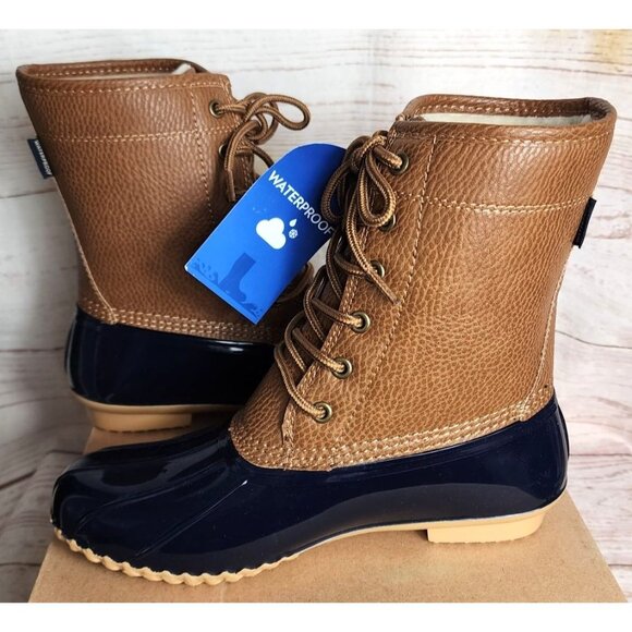 Fall 2022 Navy/Tan Maplewood Waterproof JBU By Jambu Women’s Boots 7M EUR 37 - Picture 2 of 14